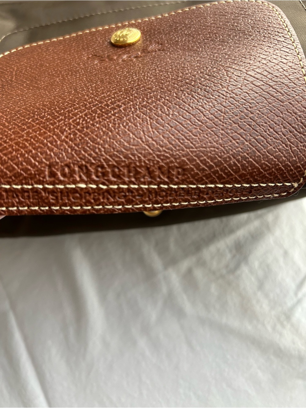 Longchamp Brown Flap Black Tote - Picture 3 of 5